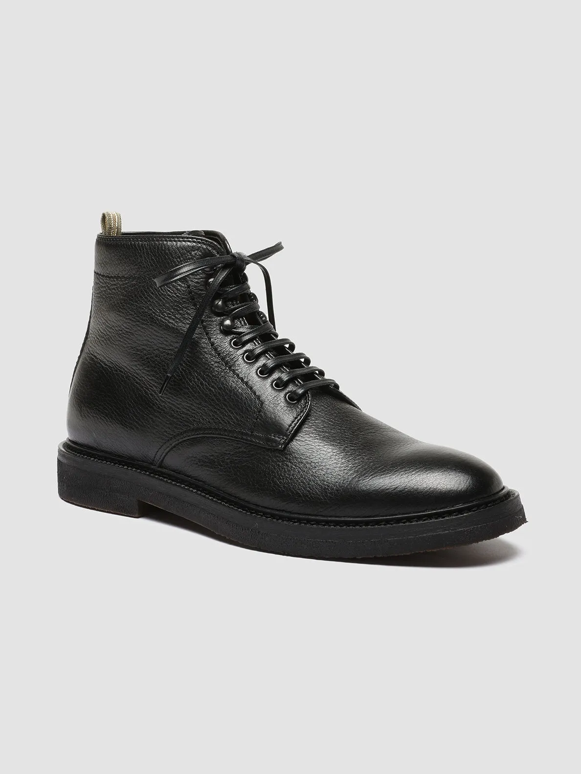 HOPKINS FLEXI 203 - Black Leather Lace-up Boots,Men Boots