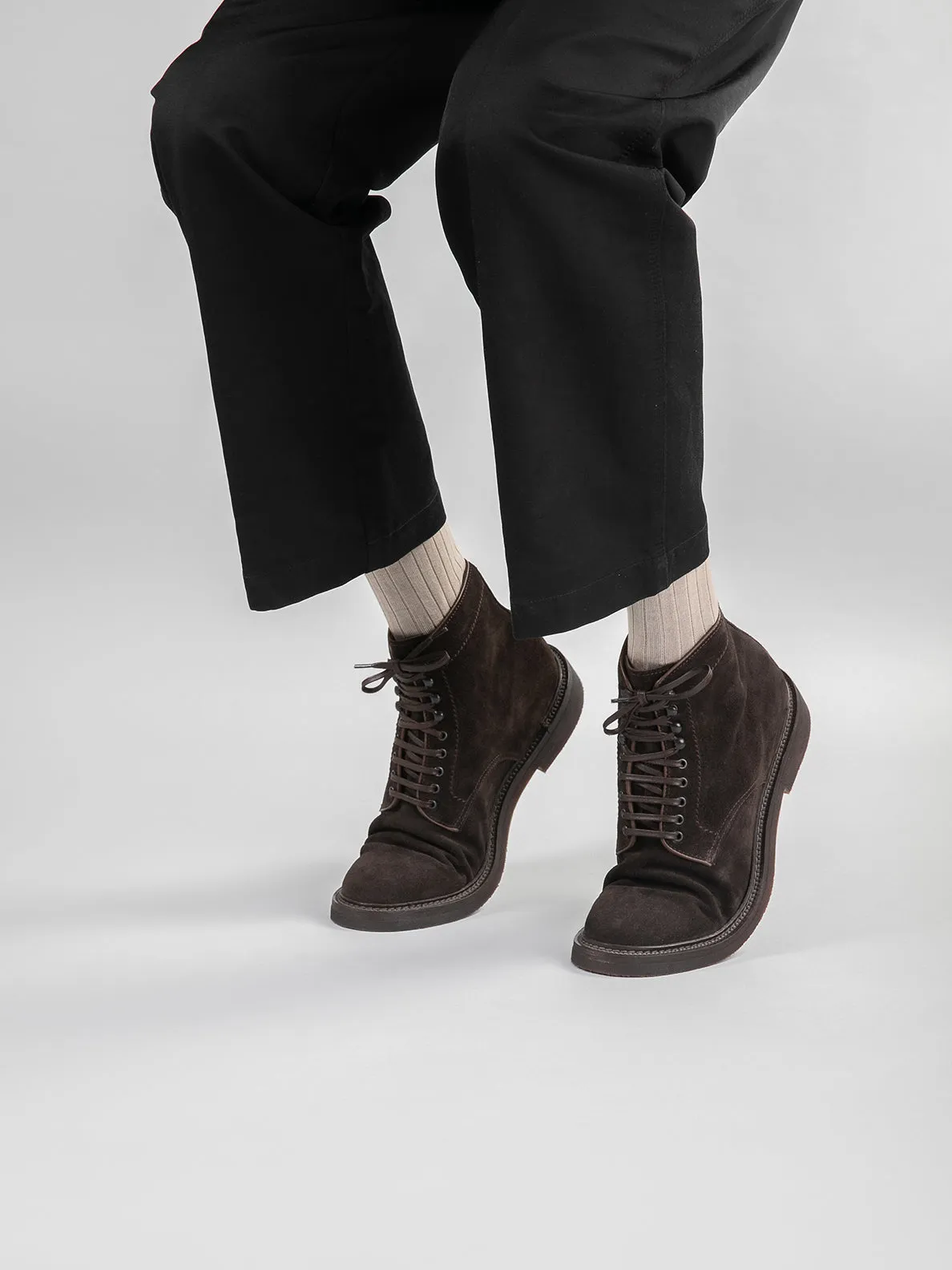 HOPKINS FLEXI 203 - Brown Suede Lace-up Boots,Men Boots