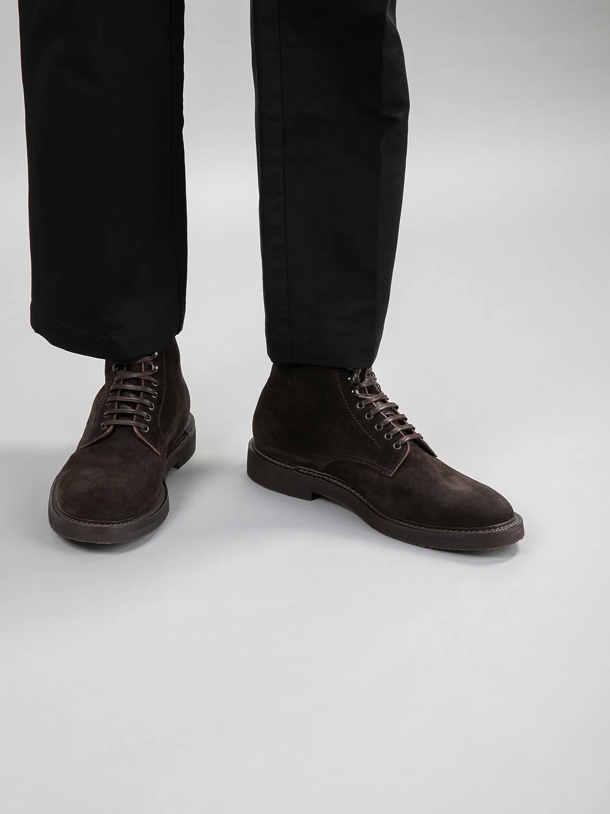 HOPKINS FLEXI 203 - Brown Suede Lace-up Boots,Men Boots