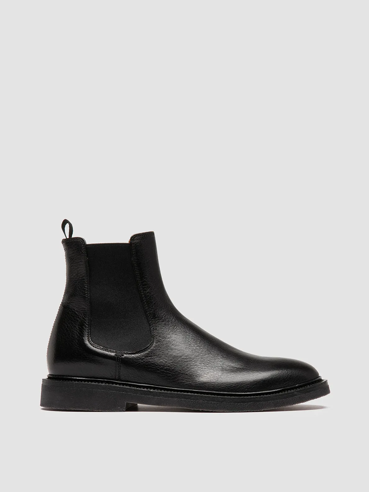 HOPKINS FLEXI 204 - Black Leather Chelsea Boots,Men Boots