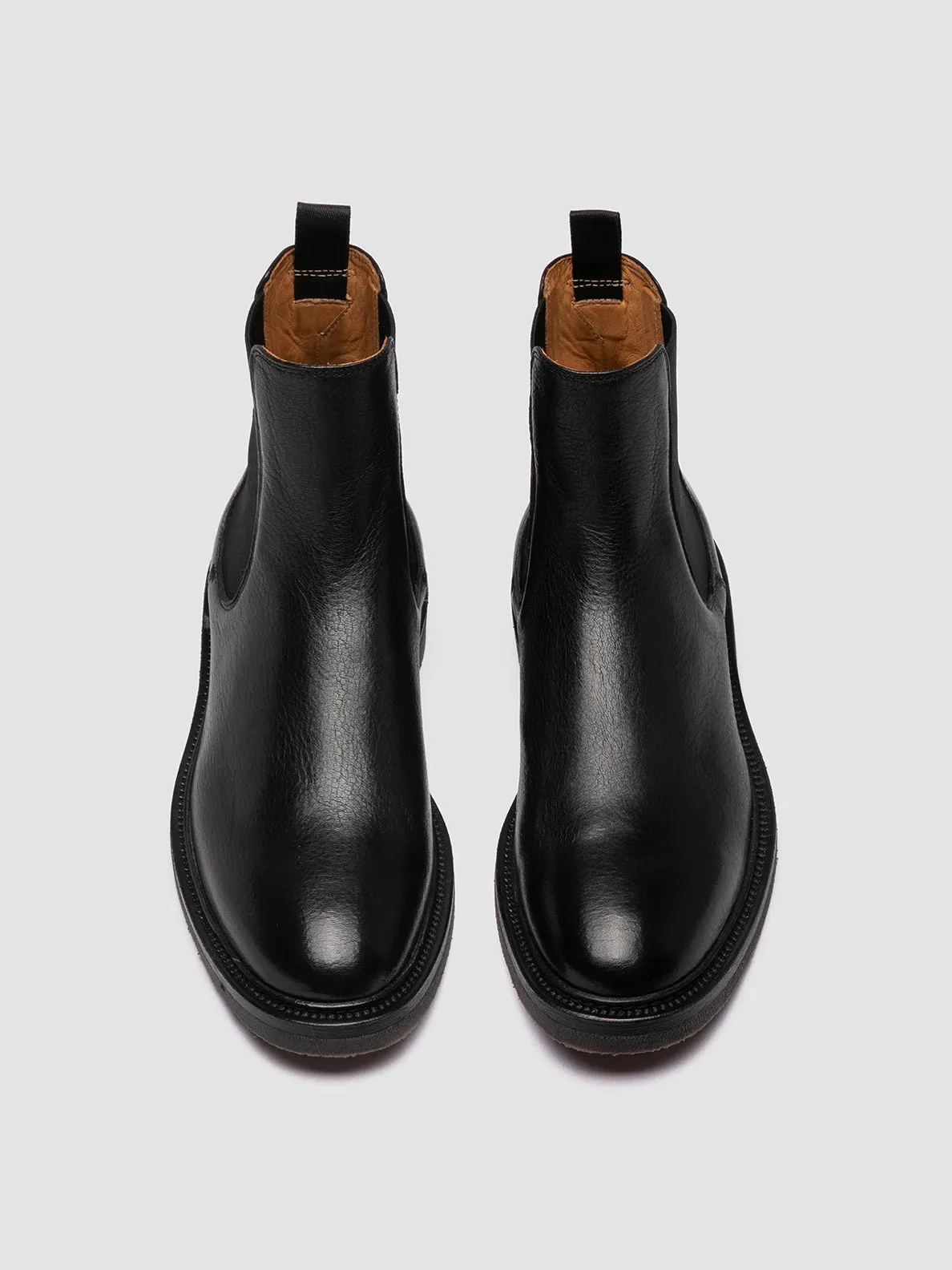 HOPKINS FLEXI 204 - Black Leather Chelsea Boots,Men Boots