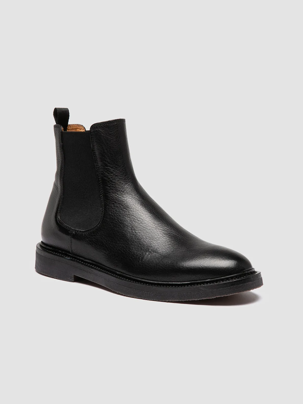 HOPKINS FLEXI 204 - Black Leather Chelsea Boots,Men Boots