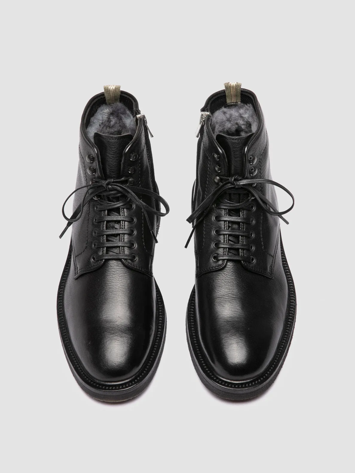 HOPKINS FLEXI 206 - Black Leather Lace-up Boots,Men Boots