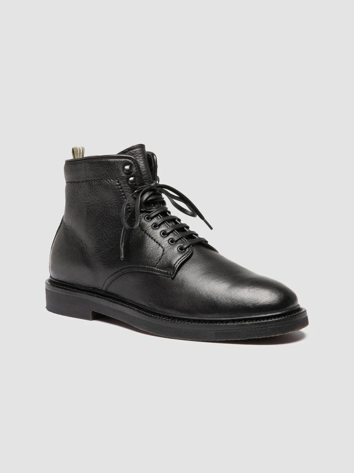 HOPKINS FLEXI 206 - Black Leather Lace-up Boots,Men Boots