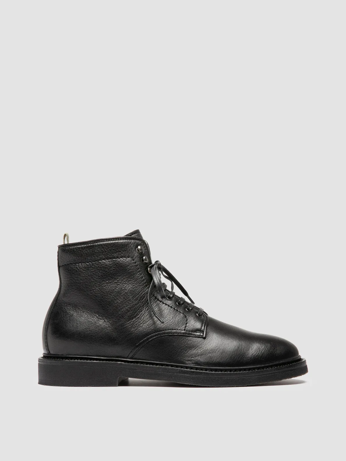 HOPKINS FLEXI 206 - Black Leather Lace-up Boots,Men Boots