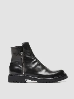 IKONIC 004 - Grey Leather Zip Boots,Men Boots