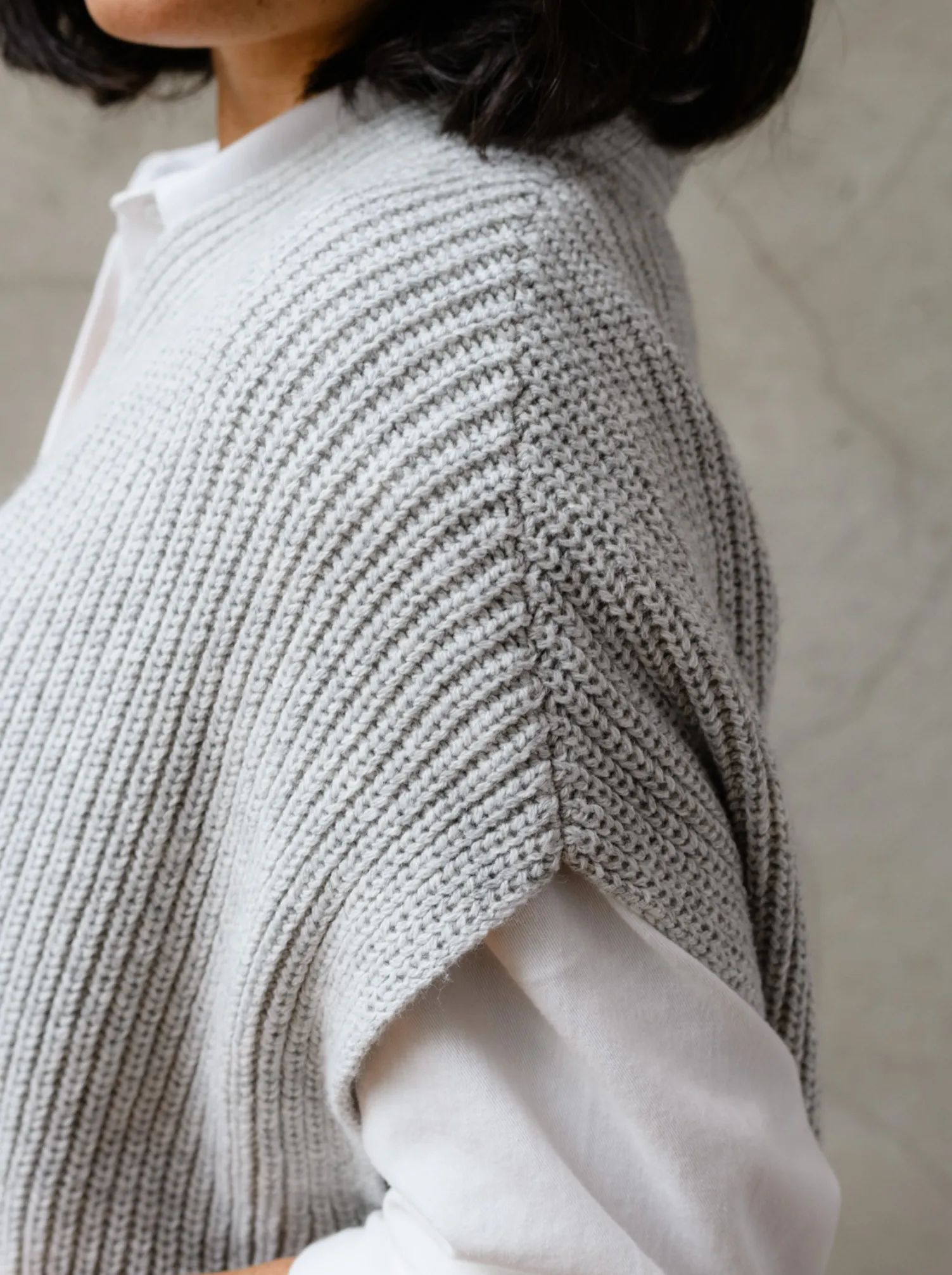 Ingrid Sweater Vest - Heather Grey,Women Sweaters