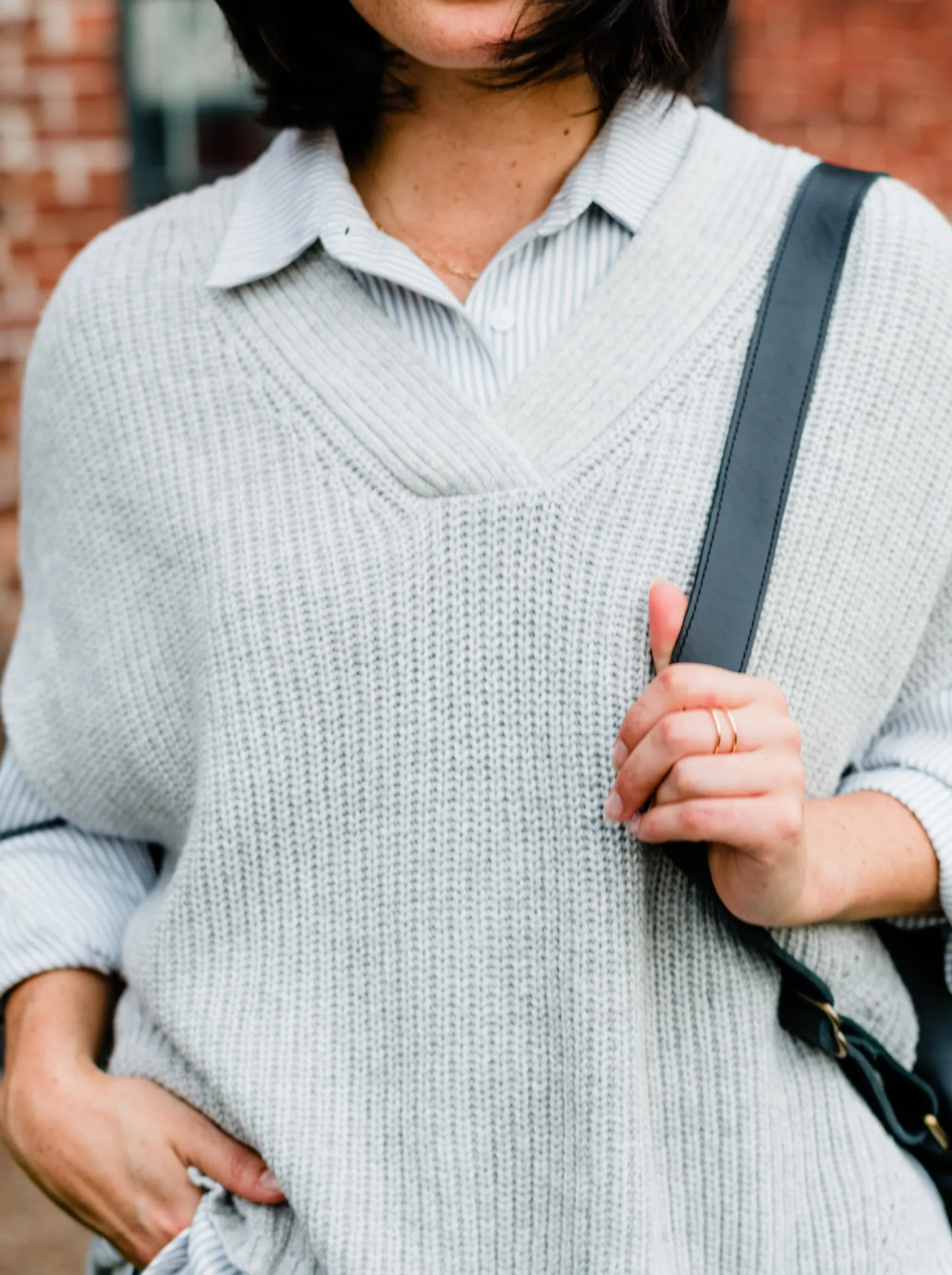 Ingrid Sweater Vest - Heather Grey,Women Sweaters