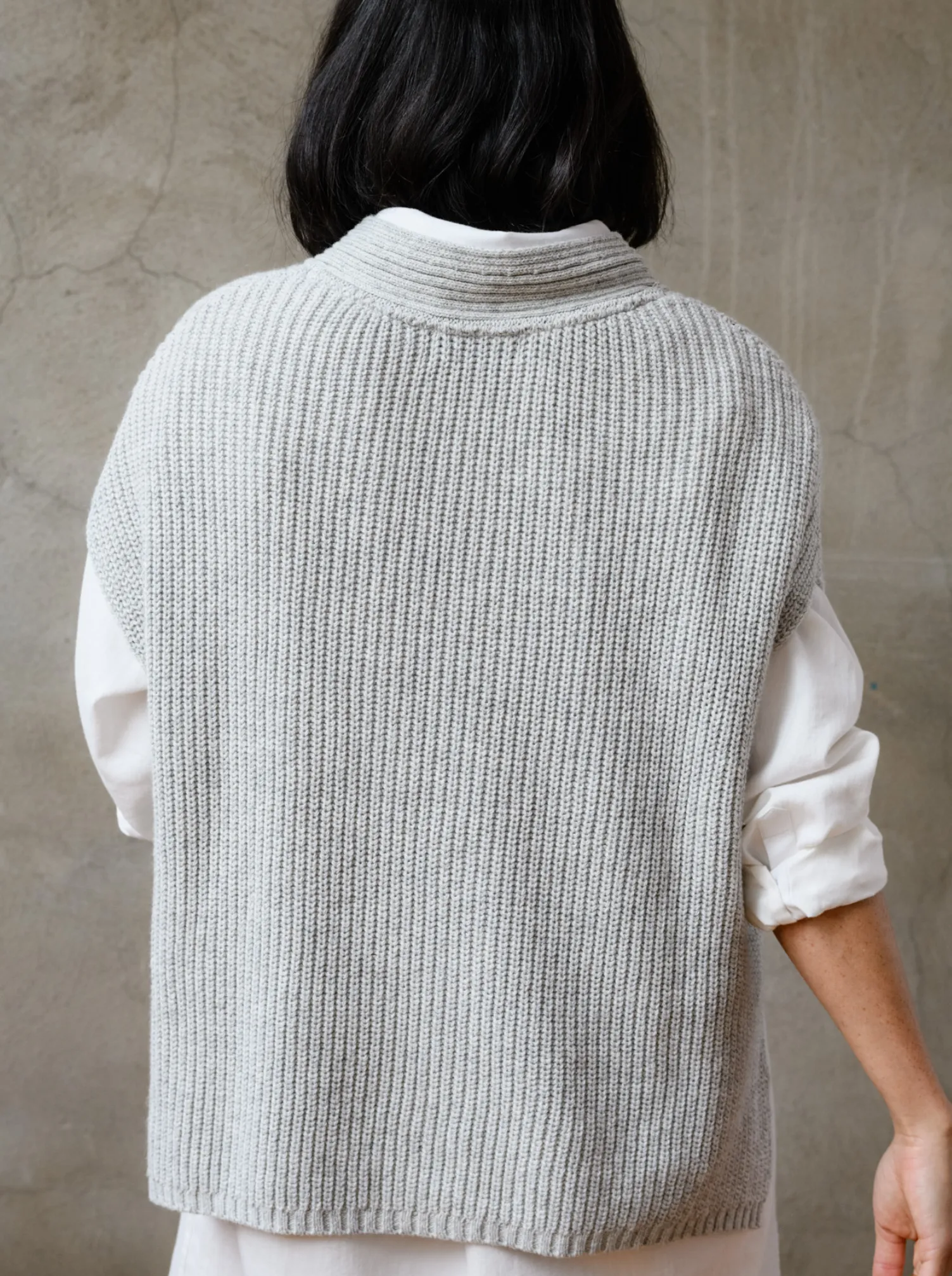Ingrid Sweater Vest - Heather Grey,Women Sweaters