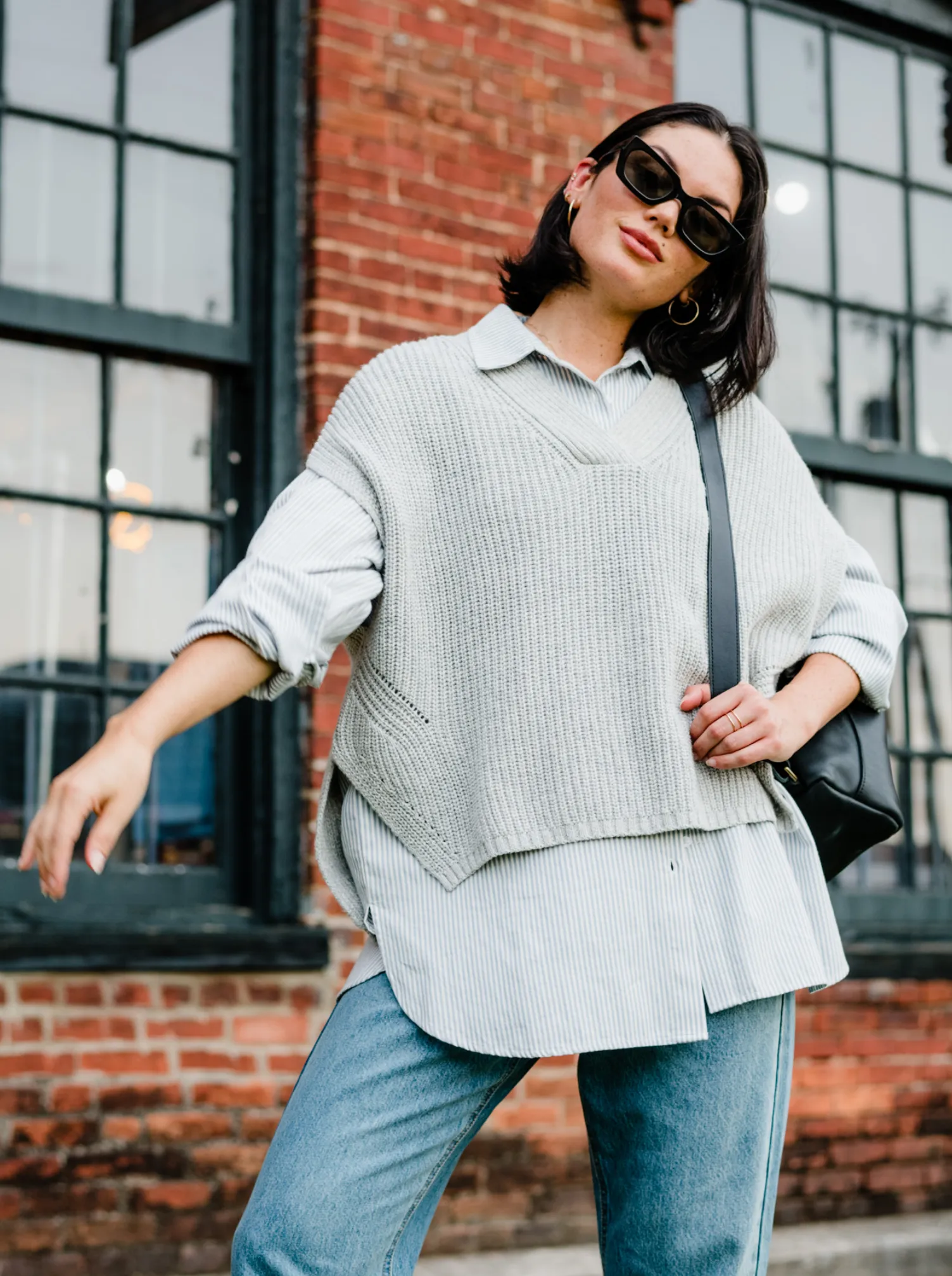 Ingrid Sweater Vest - Heather Grey,Women Sweaters