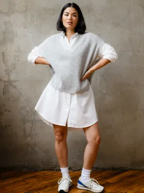 Ingrid Sweater Vest - Heather Grey,Women Sweaters