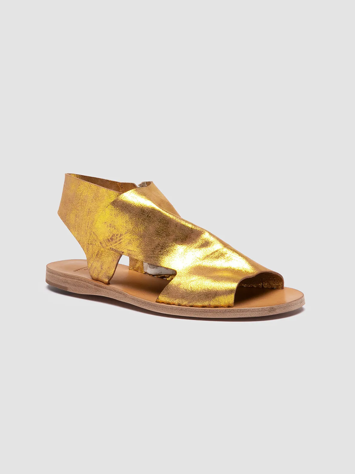 ITACA 033 - Gold Leather Sandals,Women Sandals