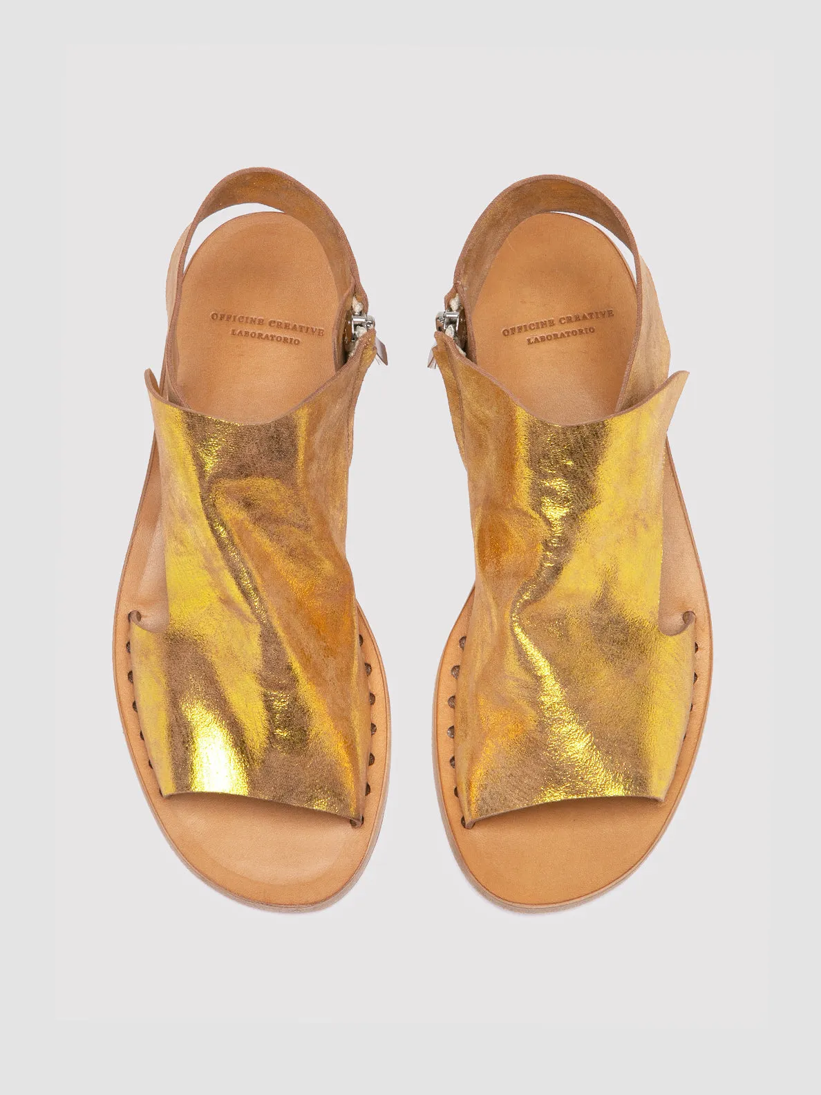 ITACA 033 - Gold Leather Sandals,Women Sandals