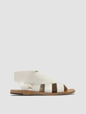 ITACA 044 - White Leather Peep Toe Sandals,Women Sandals