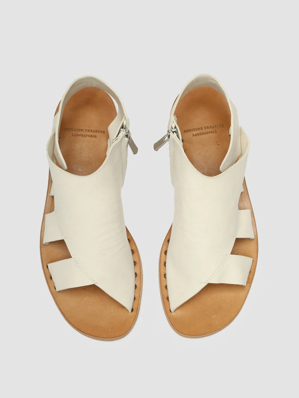 ITACA 044 - White Leather Peep Toe Sandals,Women Sandals
