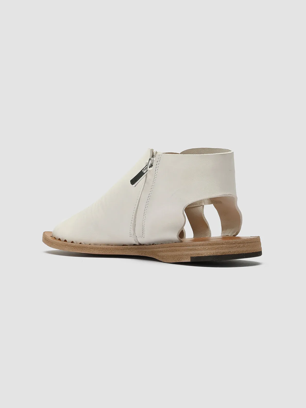 ITACA 044 - White Leather Peep Toe Sandals,Women Sandals