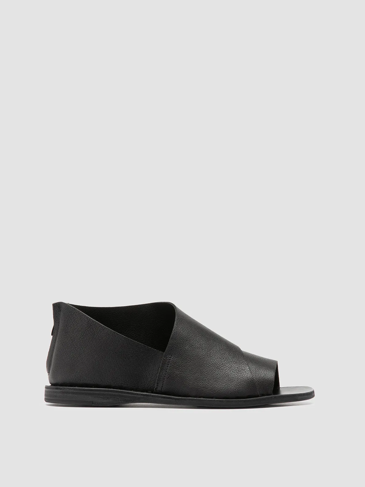ITACA 046 - Black Leather Peep Toe Shoes,Women Sandals