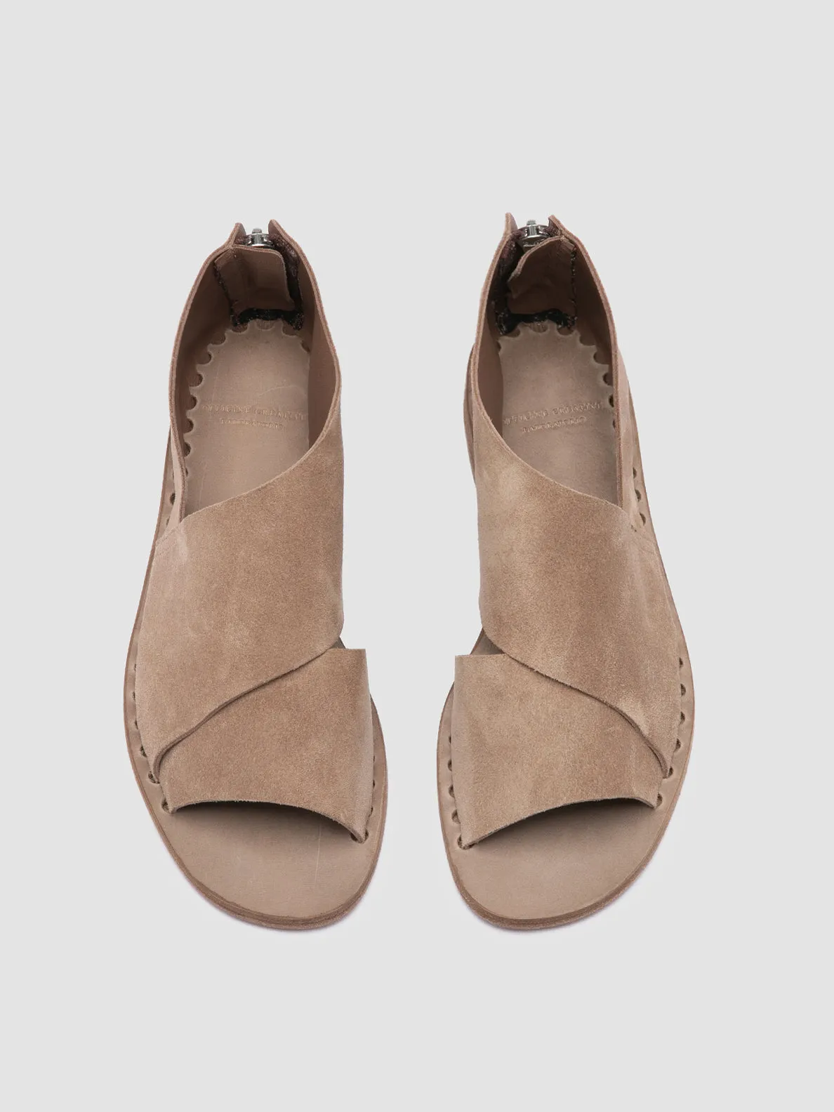 ITACA 046 - Taupe Suede Peep Toe Shoes,Women Sandals