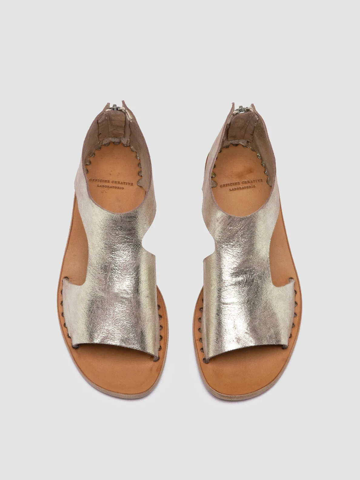 ITACA 047 - Gold Leather Sandals,Women Sandals