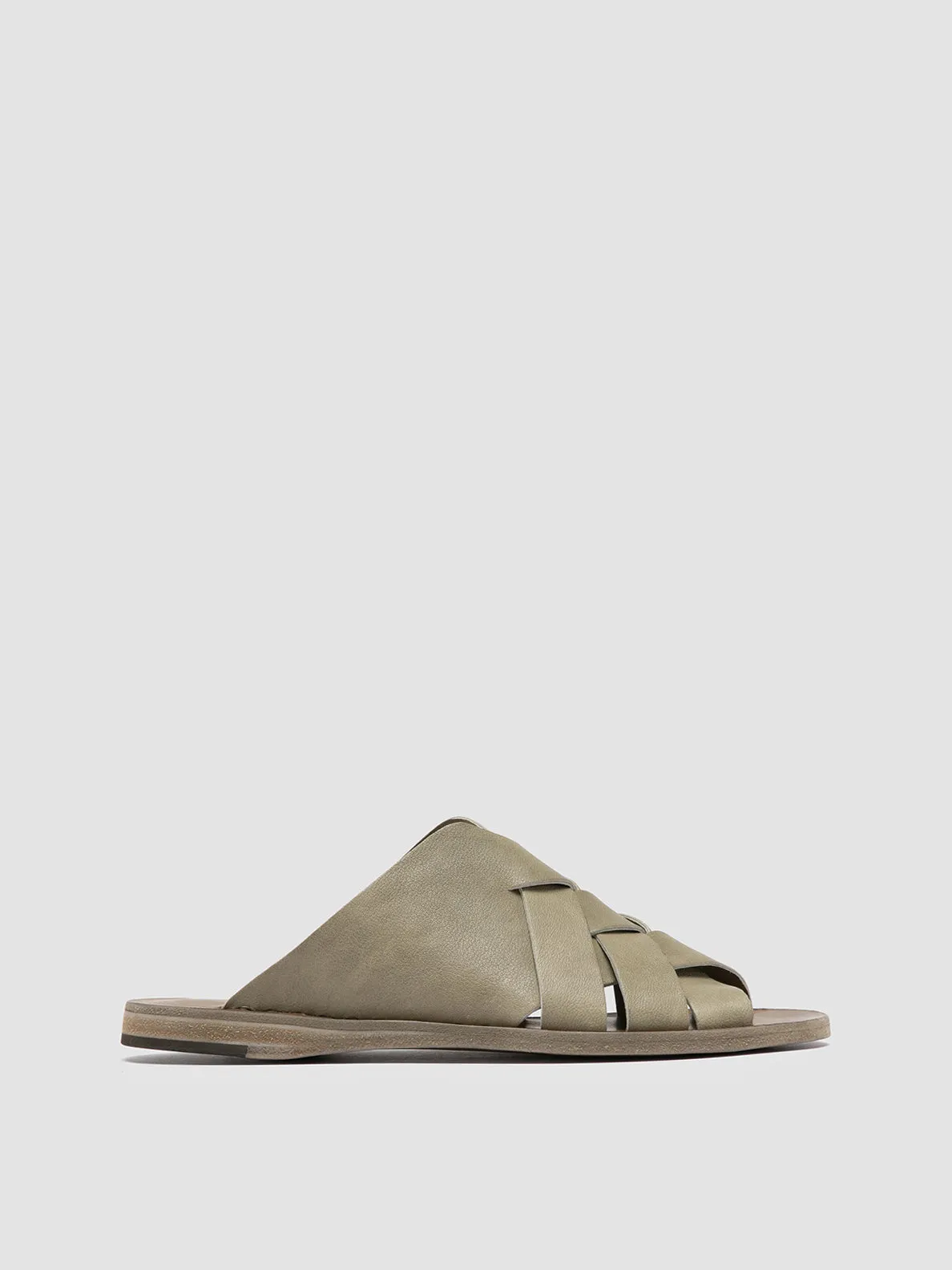 ITACA 049 - Green Leather Slide Sandals,Women Sandals