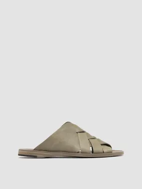 ITACA 049 - Green Leather Slide Sandals,Women Sandals