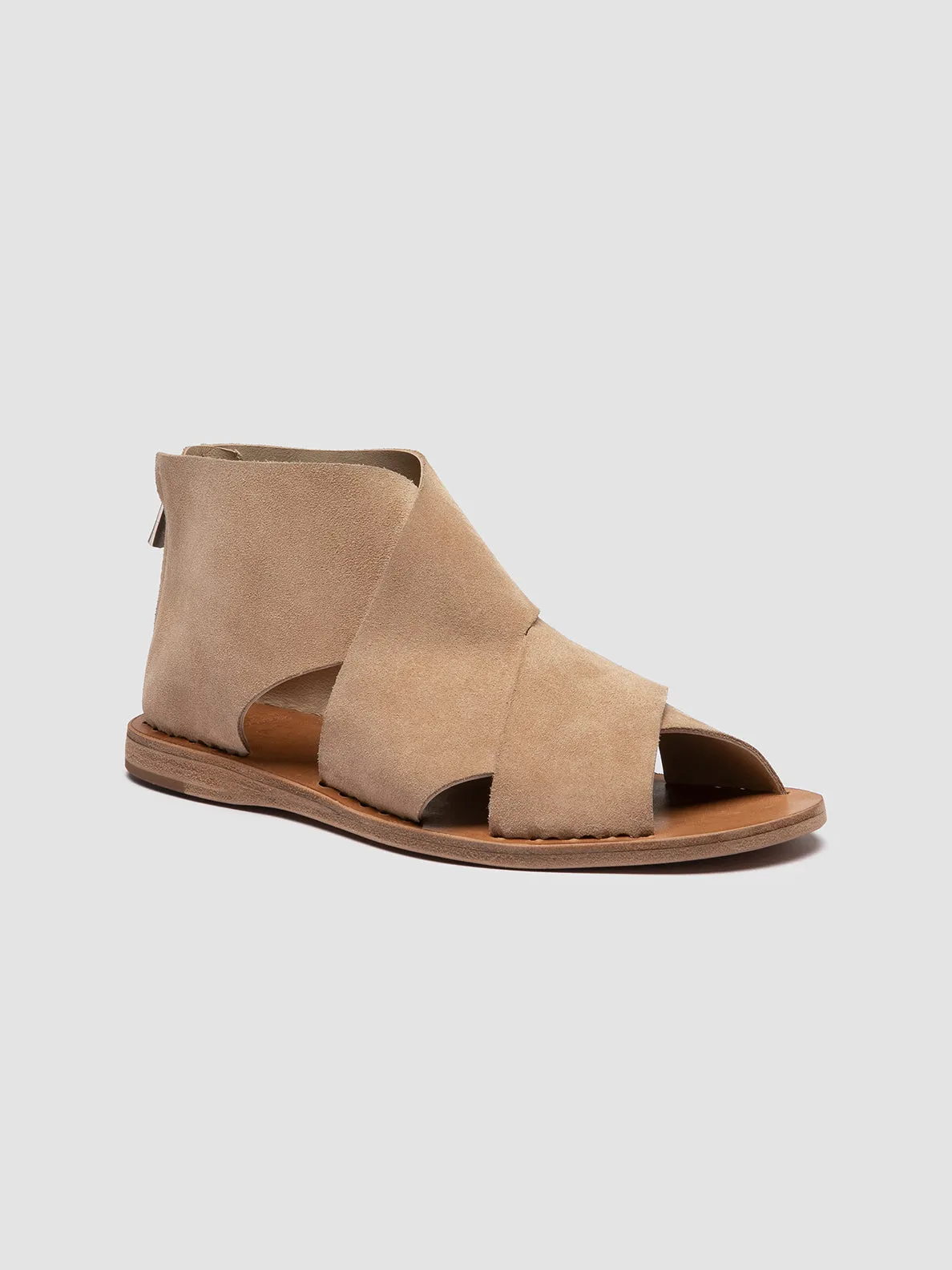 ITACA 052 - Beige Suede Peep Toe Sandals,Women Sandals