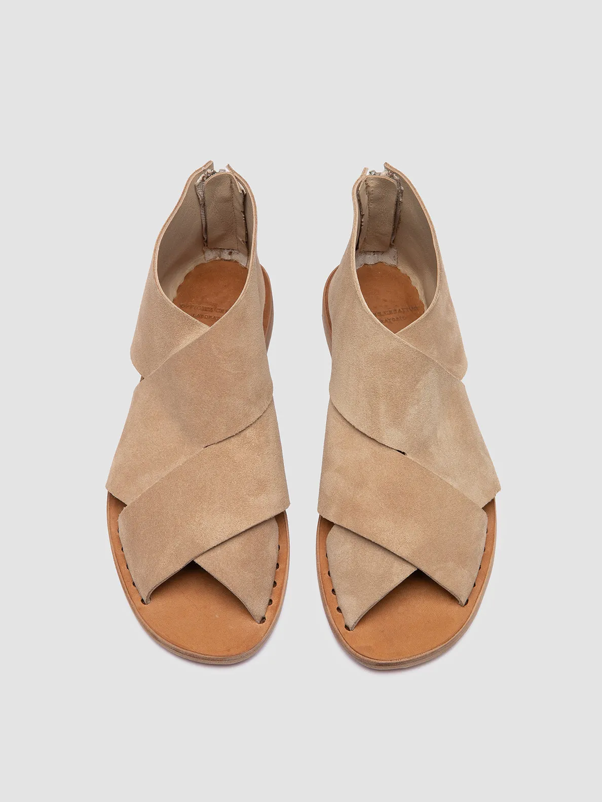 ITACA 052 - Beige Suede Peep Toe Sandals,Women Sandals