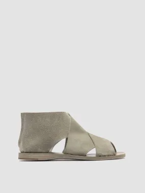 ITACA 052 - Green Suede Peep Toe Sandals,Women Sandals