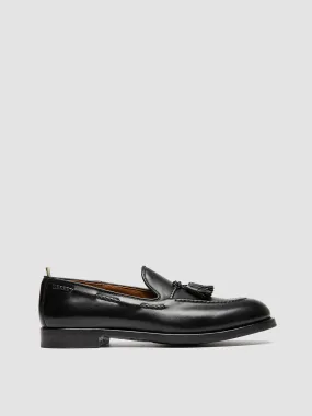 IVIES 002 - Black Leather Tassel Loafers,Men