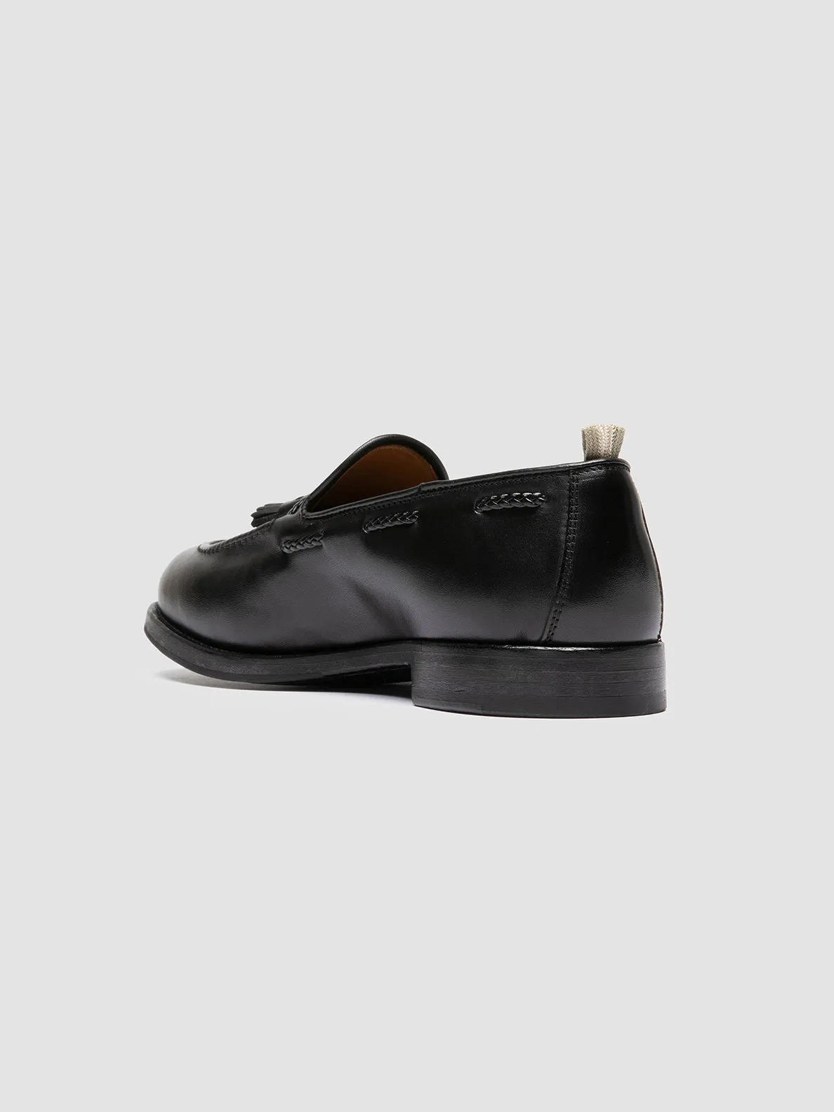 IVIES 002 - Black Leather Tassel Loafers,Men