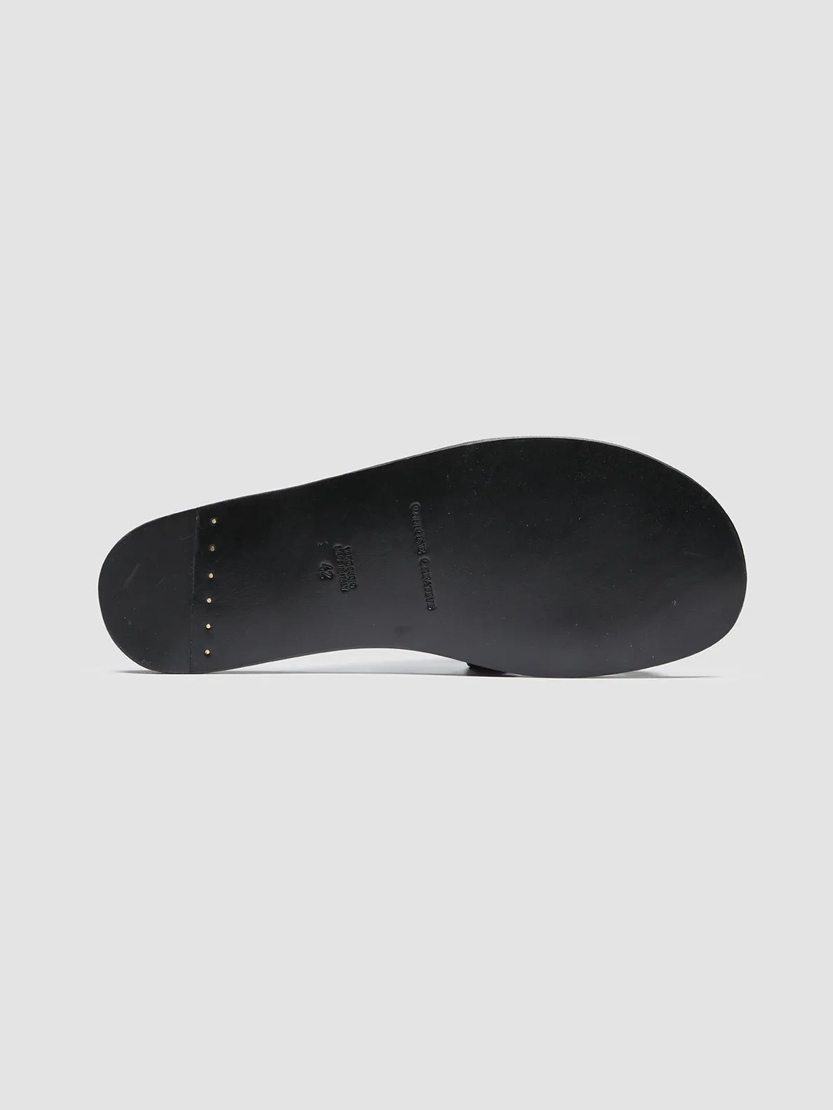 KONTRAIRE 011 - Black Leather Slide Sandals,Men Sandals