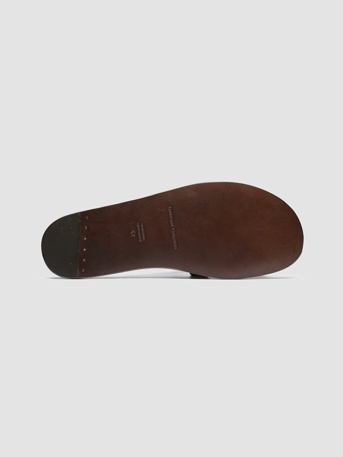 KONTRAIRE 011 - Brown Leather Slide Sandals,Men Sandals