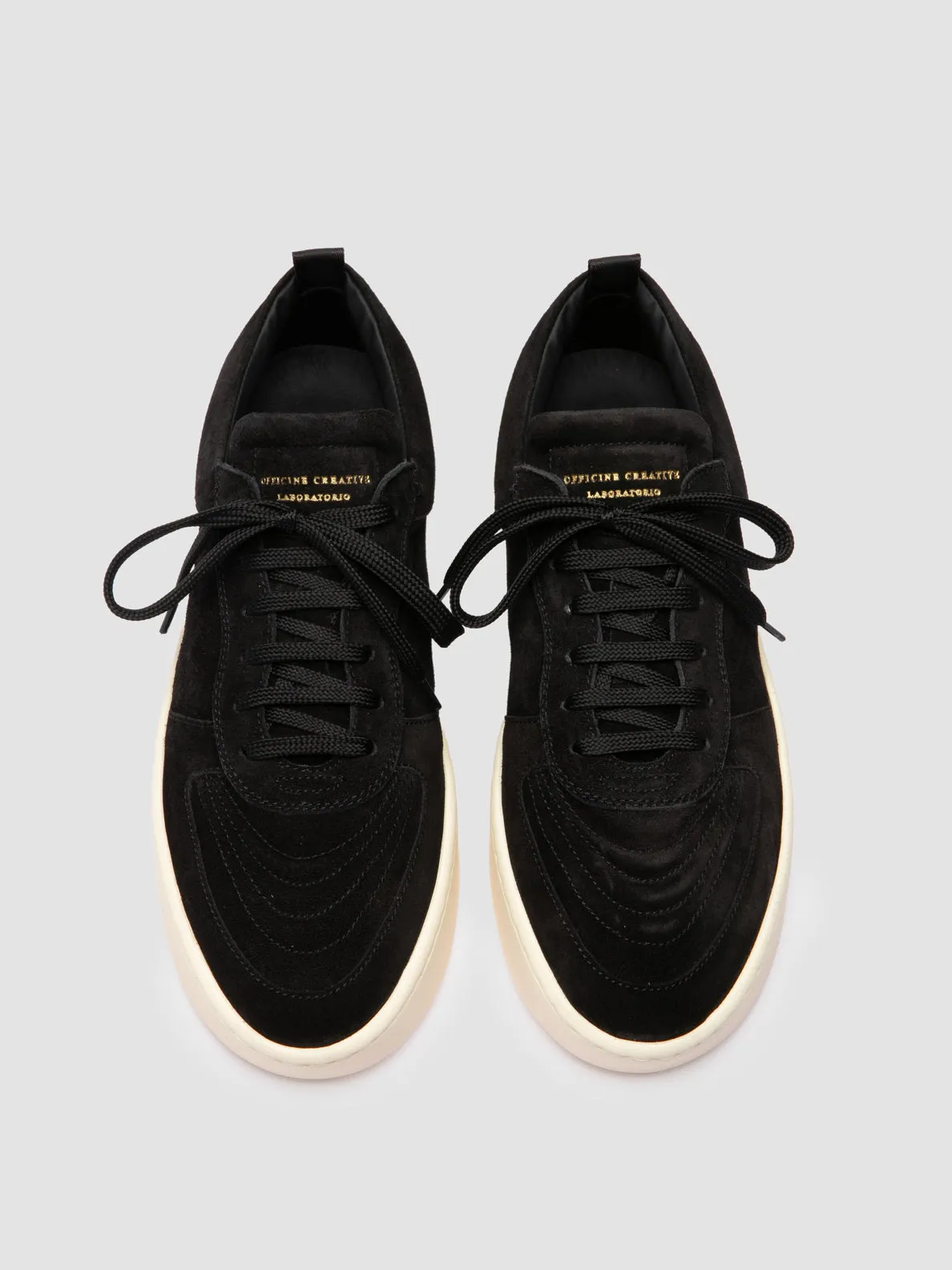 KRAB 001 - Black Suede Low-Top Sneakers,Men