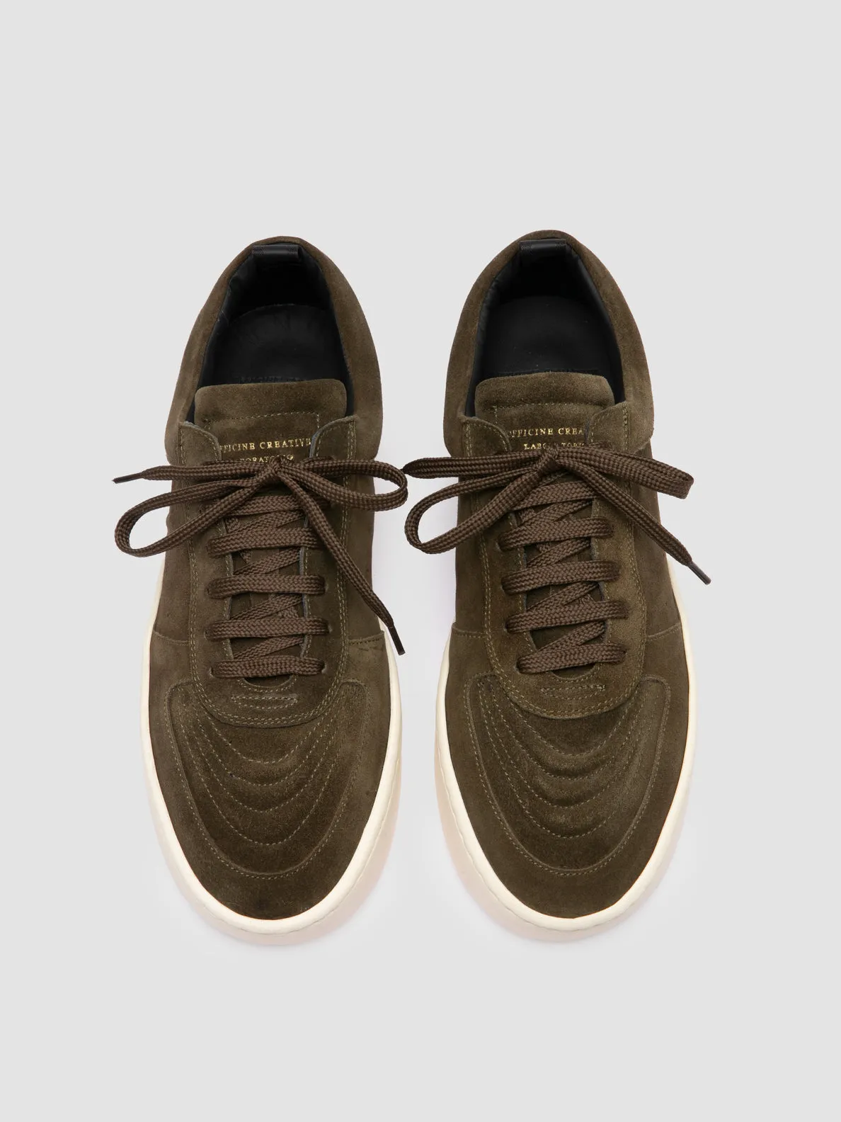KRAB 001 - Dark Green Suede Sneakers,Men