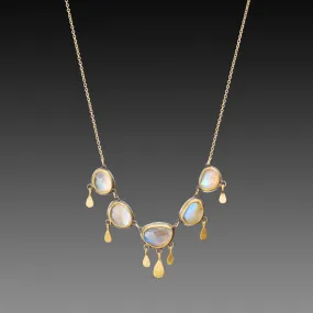 Labradorite Fringe Necklace,Jewelry Delicate & Elegant