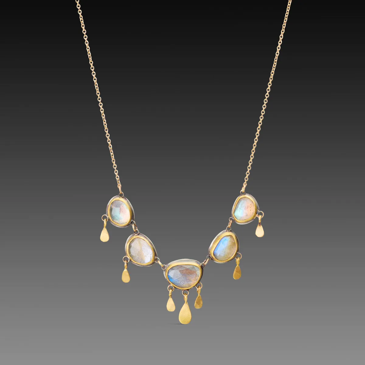 Labradorite Fringe Necklace,Jewelry Delicate & Elegant