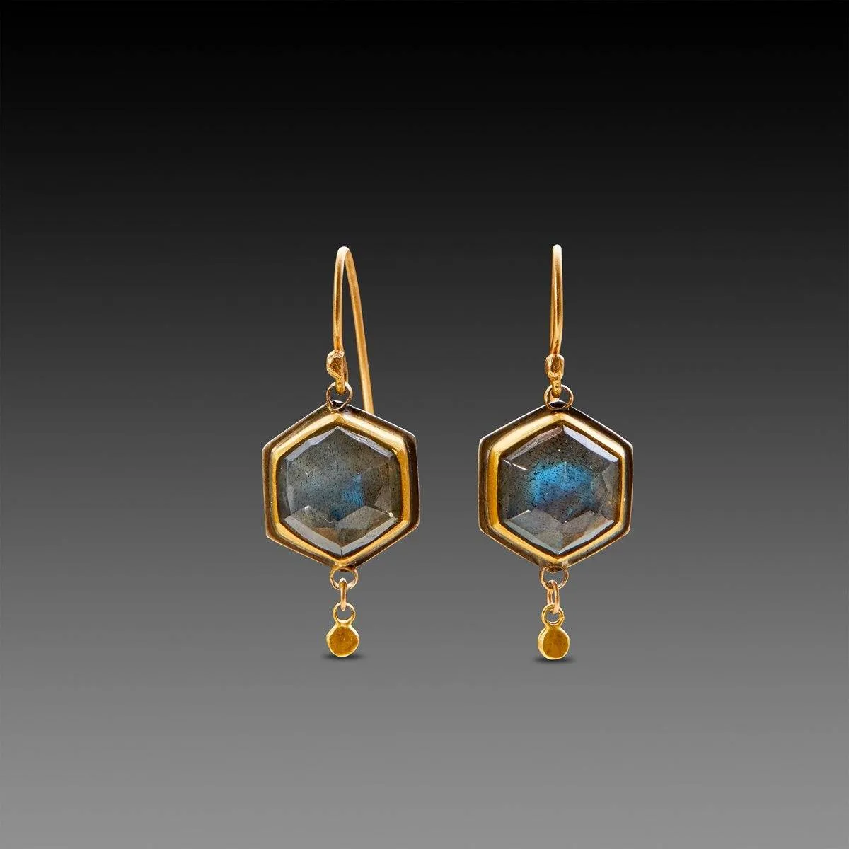 Labradorite Hexagon Earrings,Jewelry Delicate & Elegant