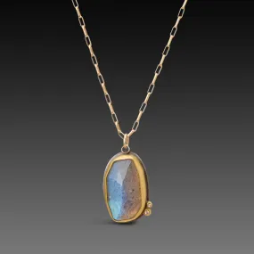 Labradorite Necklace with Diamonds,Jewelry Delicate & Elegant