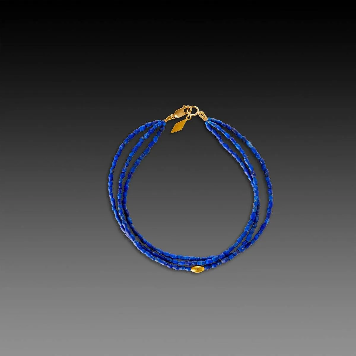 Lapis Bracelet with 22k Diamond Charm,Jewelry Delicate & Elegant