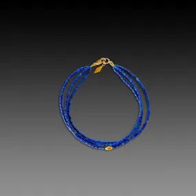 Lapis Bracelet with 22k Diamond Charm,Jewelry Delicate & Elegant