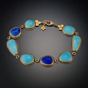 Lapis Lazuli and Turquoise Bracelet,Jewelry Delicate & Elegant