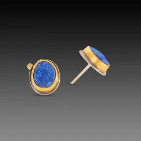 Lapis Surface Stud Earrings,Jewelry Delicate & Elegant