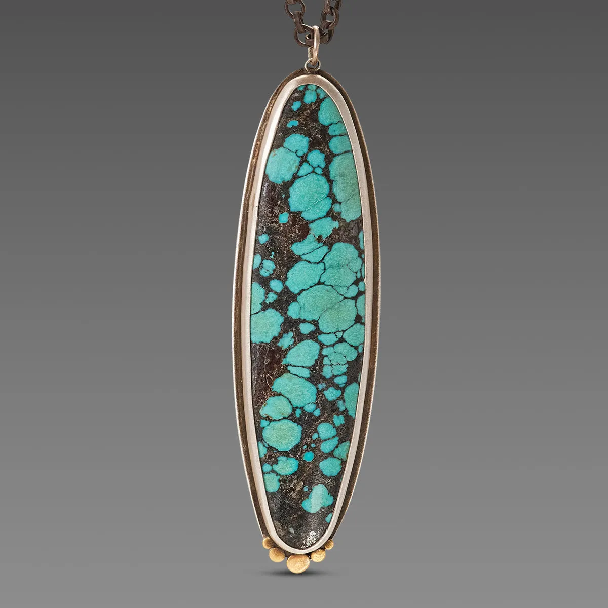 Large Turquoise Ellipse Necklace,Jewelry Delicate & Elegant