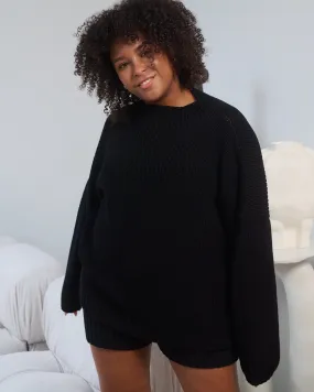 Laum?s: Black Merino Wool Sweater,Women Sweaters
