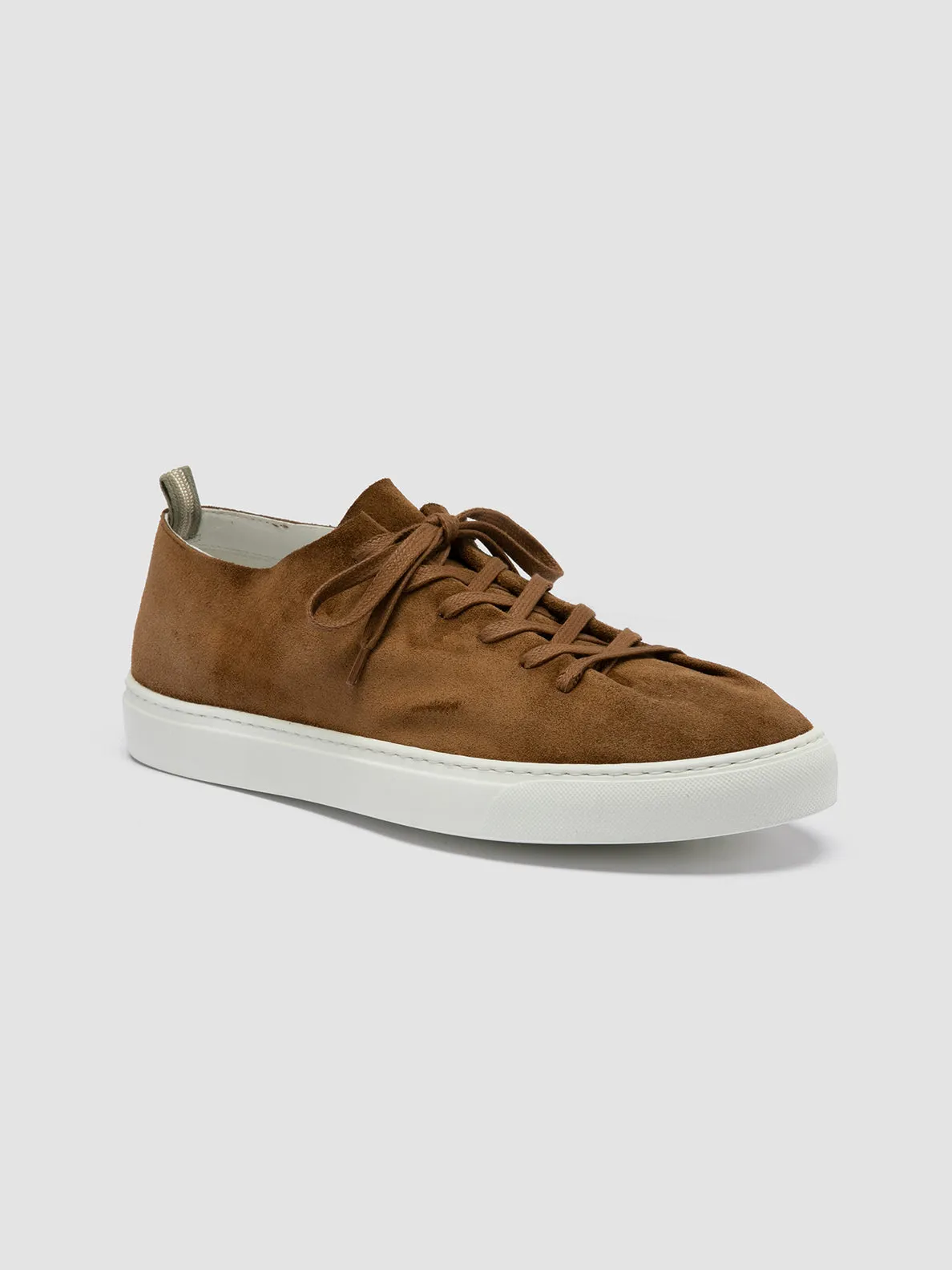 LEGGERA 001 - Brown Suede Low Top Sneakers,Men