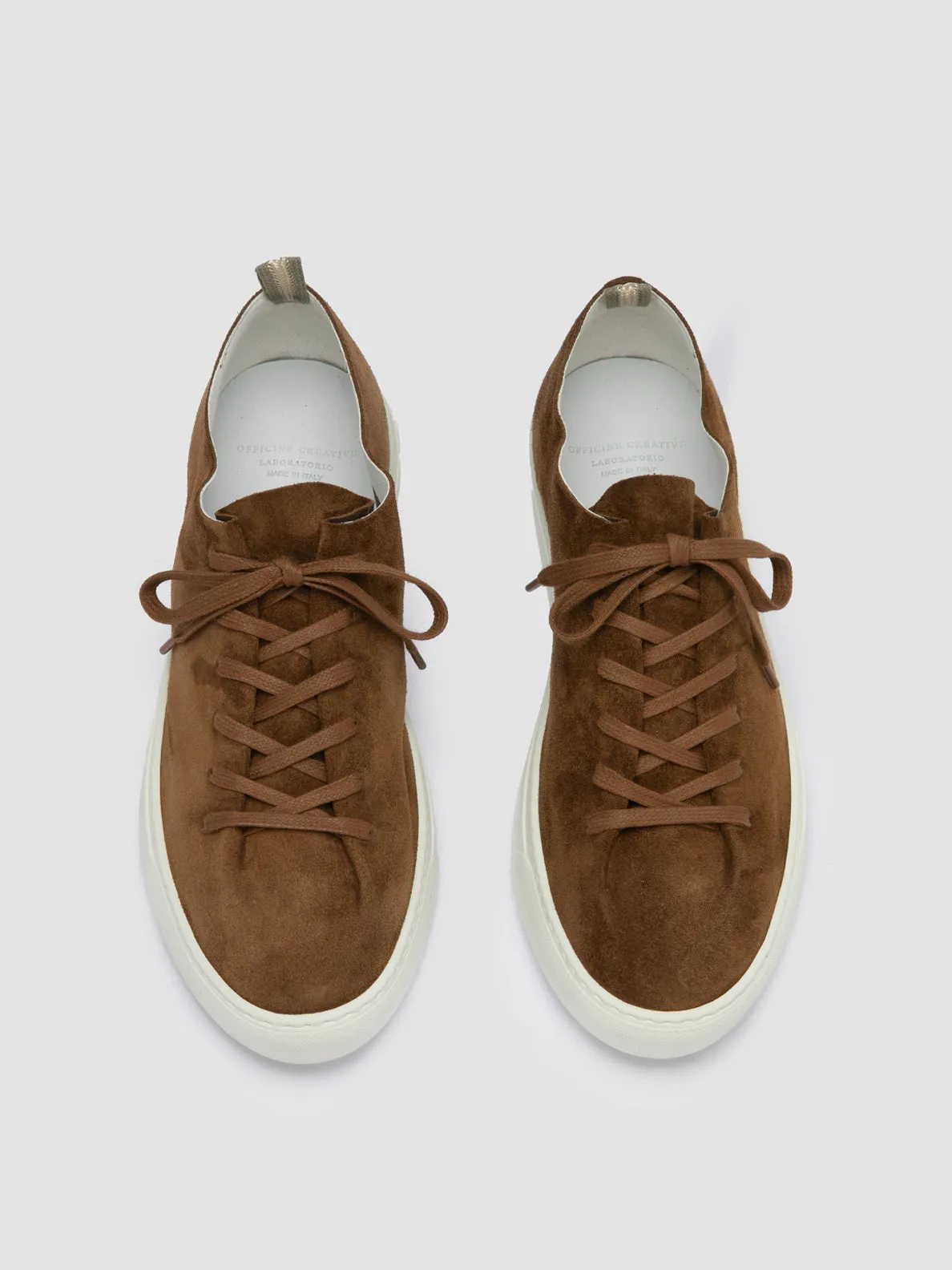LEGGERA 001 - Brown Suede Low Top Sneakers,Men