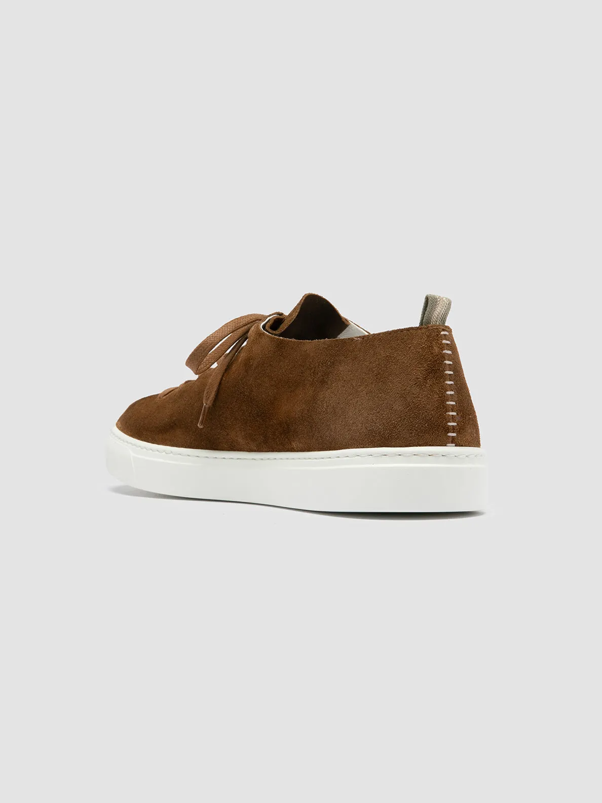 LEGGERA 001 - Brown Suede Low Top Sneakers,Men