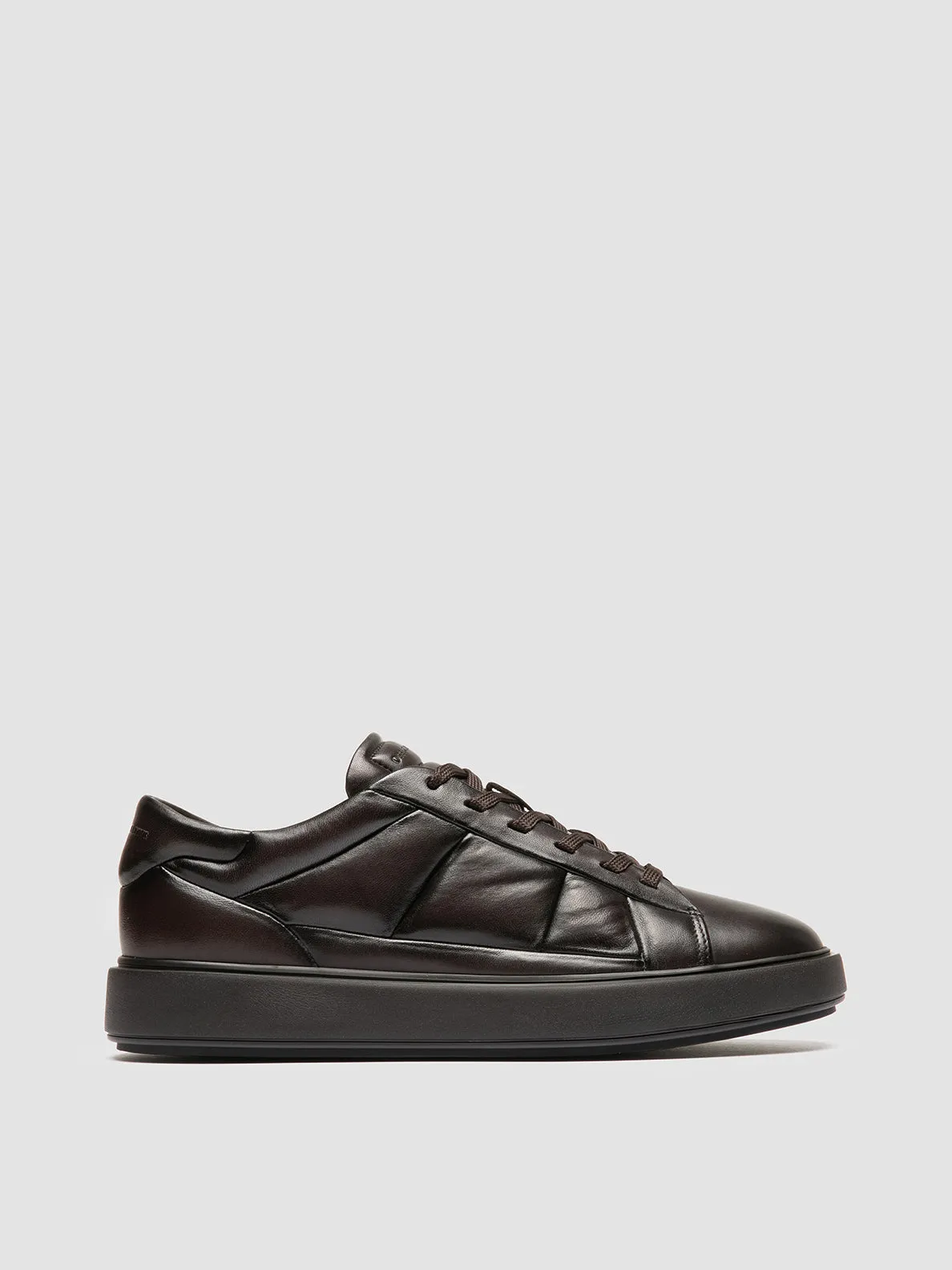 LEISURE 003 - Brown Leather Sneakers,Men