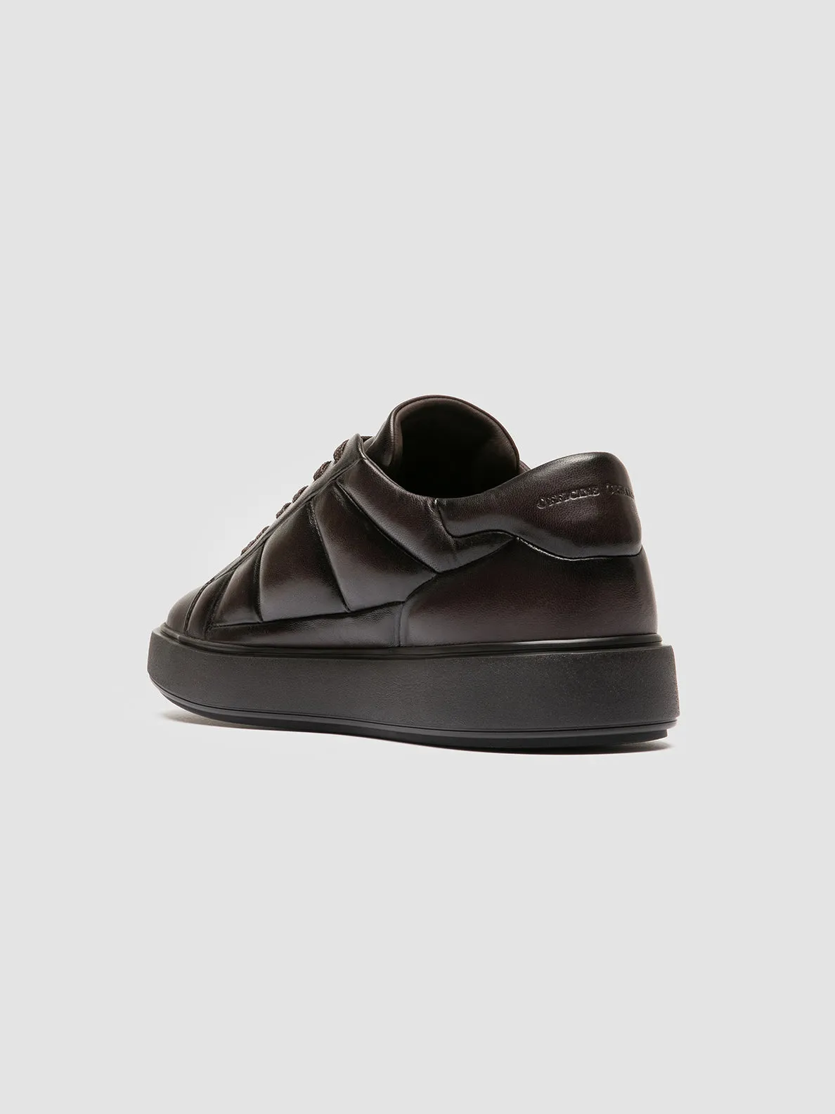 LEISURE 003 - Brown Leather Sneakers,Men