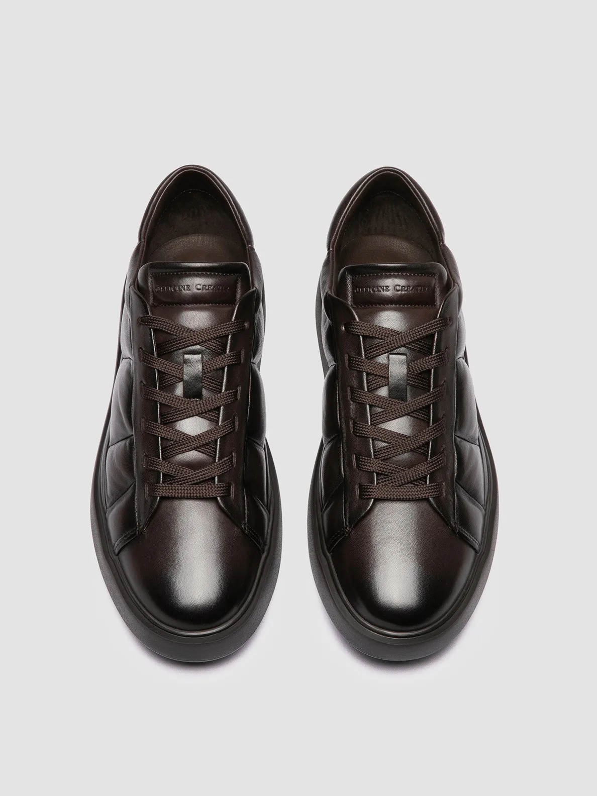 LEISURE 003 - Brown Leather Sneakers,Men